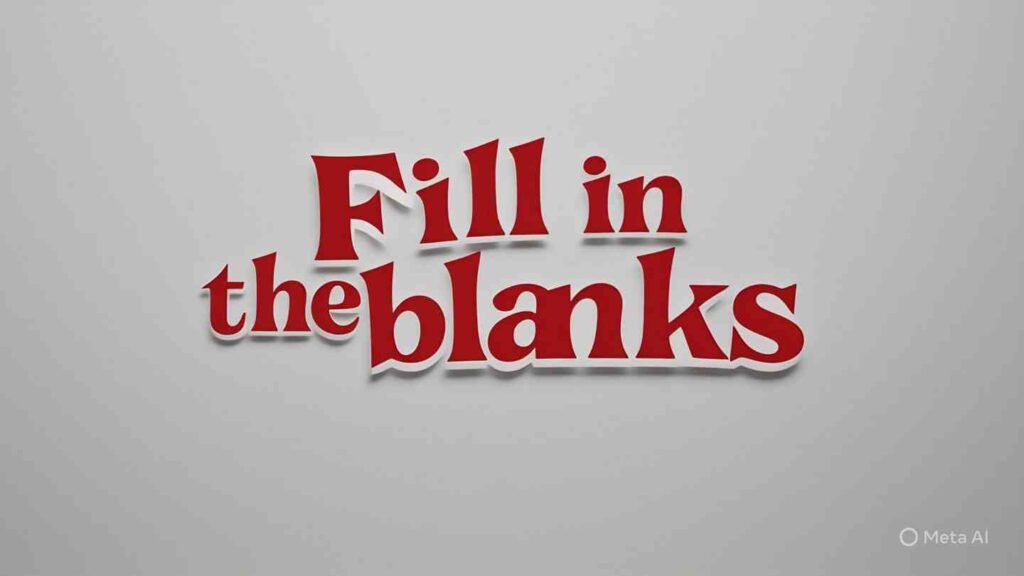 Fill in the blanks for ssc gd